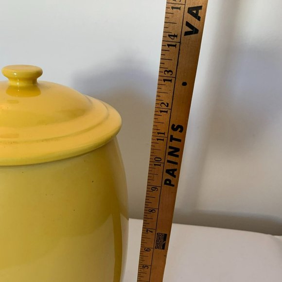 Vintage 1960 Large Yellow Ceramic Tap Crock Spigot Lemonade Dispenser - Picture 2 of 10